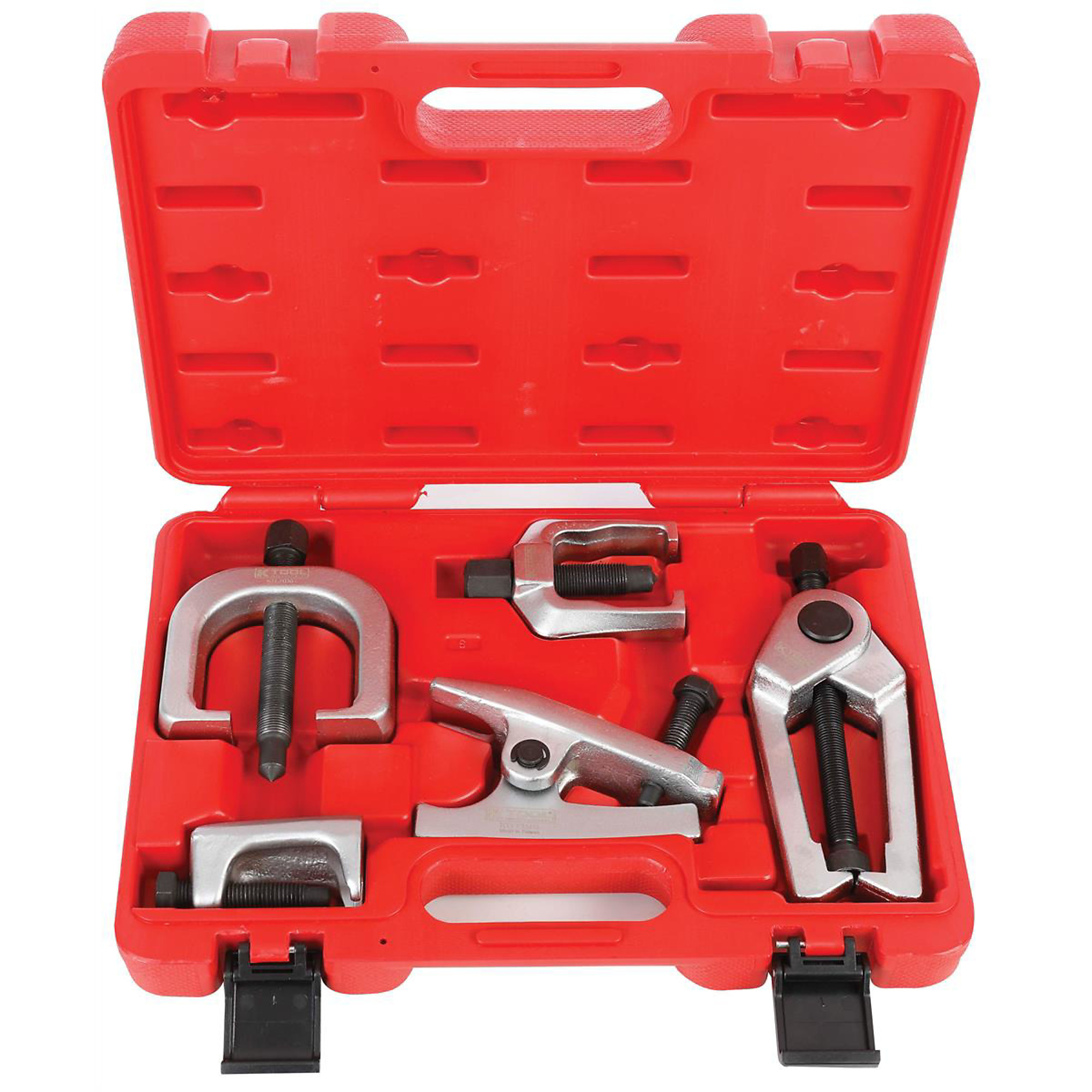 K Tool International Front End Service Tool Kit — Pitman Arm Puller, Ball Joint Separator, Tie Rod, Heat-Treated Alloy Steel, 5-Piece, Model# KTI71561